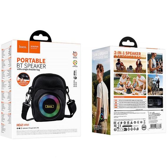 Сумка кросс-боди со встроенной колонкой Hoco HC41 Wave Bass Black | Зображення 3