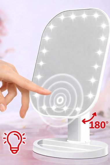 Дзеркало для макіяжу з LED підсвічуванням Cosmetie Mirror HH071 20LED | Зображення 3