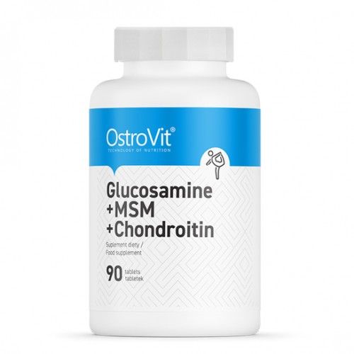Хондропротектор (для спорту) OstroVit Glucosamine + Msm + Chondroitin 90 Tabs