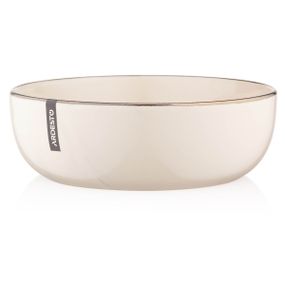 Тарілка супова Ardesto Marmo AR-2919-MRBS 19 см бежева