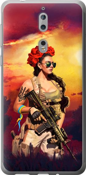 Чехол на Nokia 8 Украинка с оружием "5316u-1115-17620"