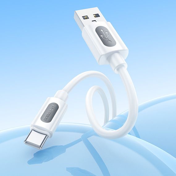 Дата кабель Borofone BX114 Structure USB to Type-C 3A (1m) White | Зображення 3