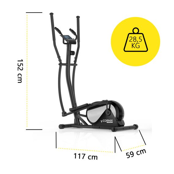 Орбітрек електромагнітний Cornix Mia Black | Зображення 1