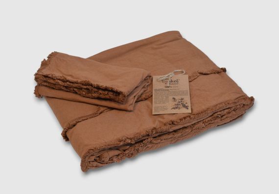 Постільна білизна Sikel Stonewashed Soho Firfirli 200 х 220 см Tutun | Зображення 1