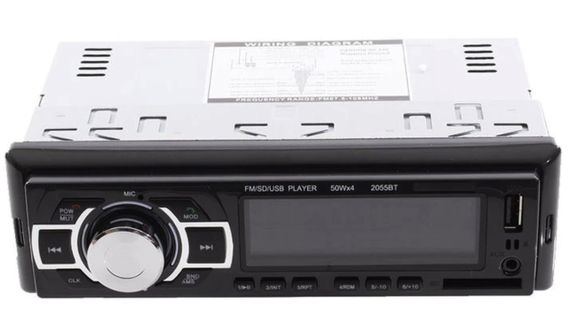 Автомагнитола MP3 2055BT ISO+BT автомобильная магнитола Черный | Зображення 1