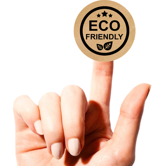 Этикетка круглая крафт "Eco 04", Диаметр 50 мм, 250 шт/рулон, Viskom | Зображення 1