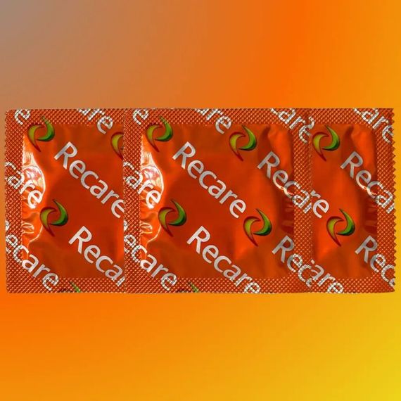 Презервативи Recare Color Fruit Flavour Condoms 3 шт, аромати: м'ята, банан, полуниця | Зображення 1