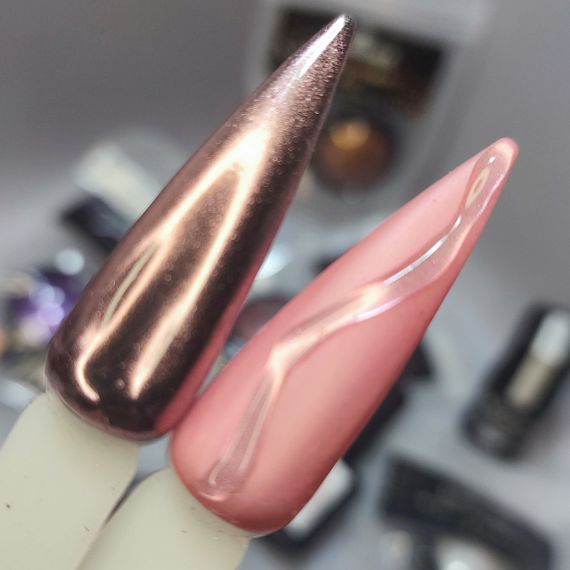 Дзеркальна втирка №10 (рожеве золото) + аплікатор | Зображення 1