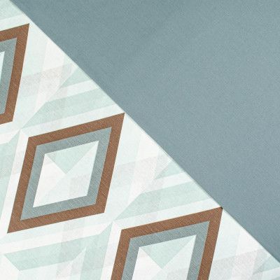 Постельное белье Home Line Калейдоскоп бежево-графитовый/гл. перламутр бязь полуторный (174457) | Зображення 1
