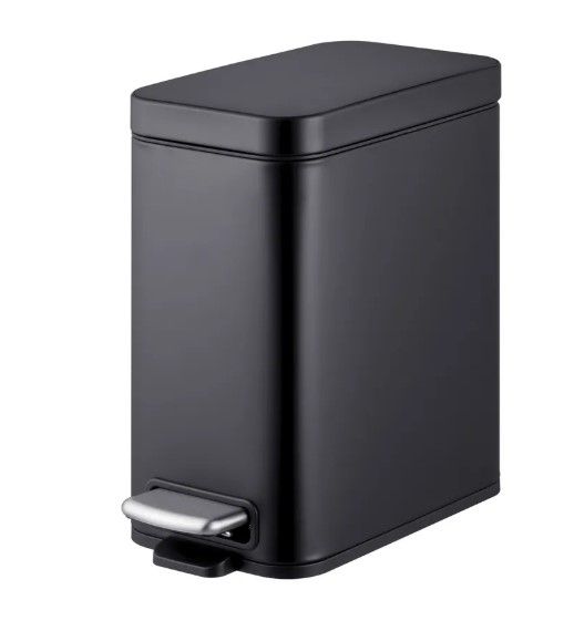 Відро для сміття Mixxus Premium Quadro-TC0105 Black з плавним закриттям, прямокутне, 5 л, чорний (MI7061)