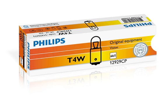 Указательная лампа накаливания PHILIPS 12929CP T4W 12V 4W BA9s | Зображення 2