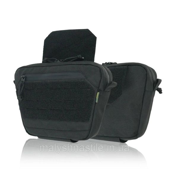 Сумка-напашник XL з балістичним пакетом 1 клас захисту Kiborg GU Сordura Black | Зображення 1
