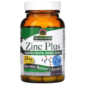 Микроэлемент Цинк Nature's Answer Zinc Plus 25 mg 60 Veg Caps