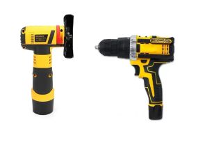 Набір акумуляторного інструменту мініболгарка + шуруповерт 12V (2 акб) Жовтий