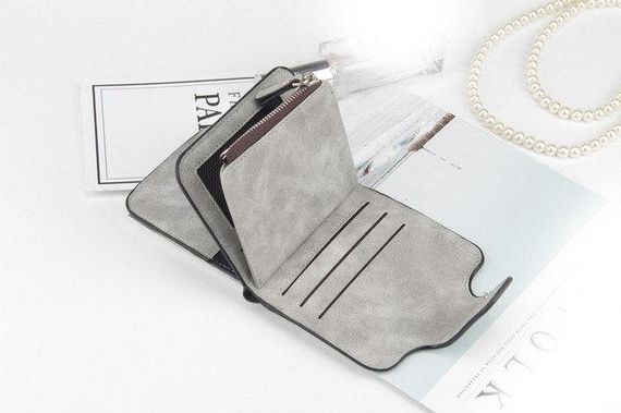 Жіночий замшевий гаманець, Baellerry Forever mini Кнопки, Спірій | Зображення 2