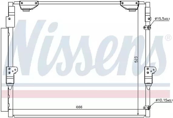 Радіатор, конденсор кондиціонера LEXUS LX, TOYOTA LAND CRUISER, NISSENS (940304)