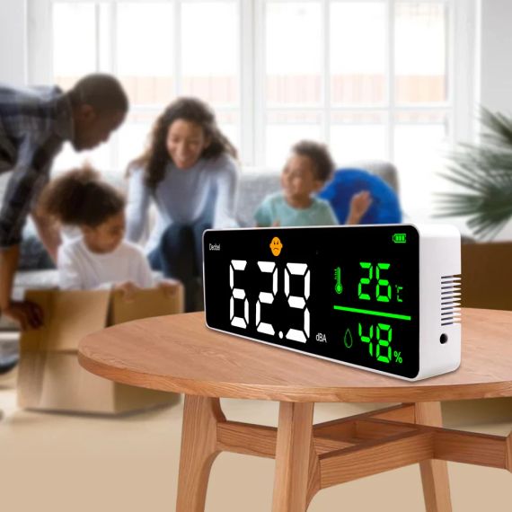 TK336PLUS — цифровий вимірювач рівня звуку з великим LED-екраном та функцією термогігрометра | Зображення 2