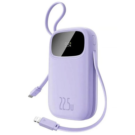 Портативний ЗП Power Bank Baseus EnerFill FC31 PD22.5W with cables 10000 mAh (PPQD3) Nebula Purple