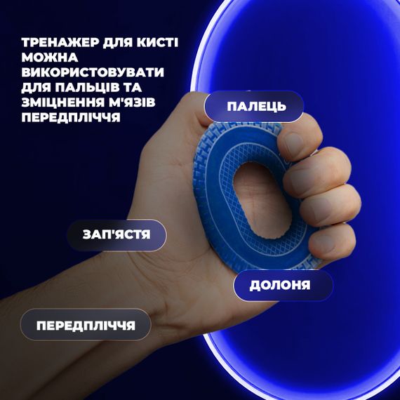 Эспандер кистевой силиконовый Паверплей PP-4333 Hand Grip Light 15 кг. Синий | Зображення 7