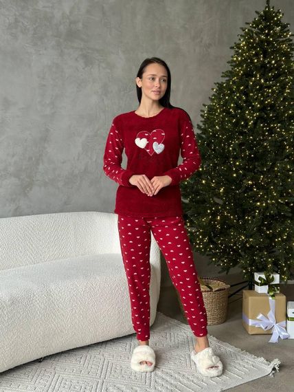 Женская пижама (3316) Бордовый M