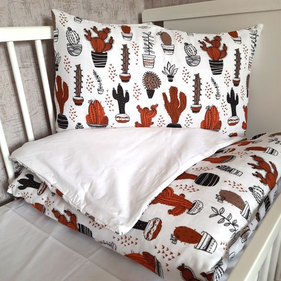 КоКомплект постільної білизни в ліжечко SoundSleep Cactus муслін дитячий 112х147 см (94102086) | Зображення 4