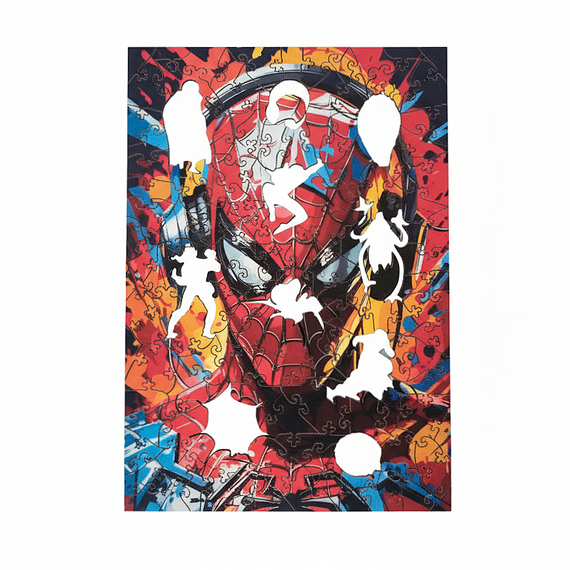 Фігурний пазл з дерева "Людина-павук" PZ013-A4C-AC розмір А4, картонна коробка | Зображення 1