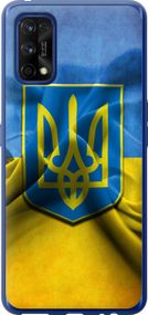 Чехол на Realme 7 Pro Флаг и герб Украины 1 "375u-2082-17620"