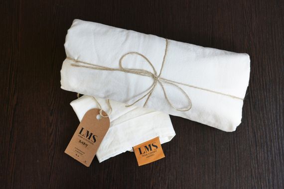 Дитяча постільна білизна Limasso Stonewashed Ranforse Baby 100х150 см Snow White | Зображення 5