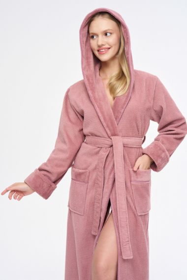 Жіночий халат Nusa 3879 пудровий 2XL | Зображення 7