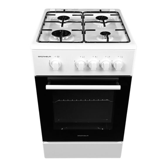 Плита газова біла Grunhelm G4F5600W | Зображення 1