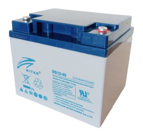 Акумуляторна батарея GEL RITAR DG12-40, Gray Case, 12V 40.0Ah ( 198 х 166 х 169 (169) ) Q1/60