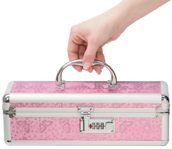 Кейс для зберігання секс-іграшок BMS Factory - The Toy Chest Lokable Vibrator Case Pink з кодовим за Sex Aura | Зображення 3