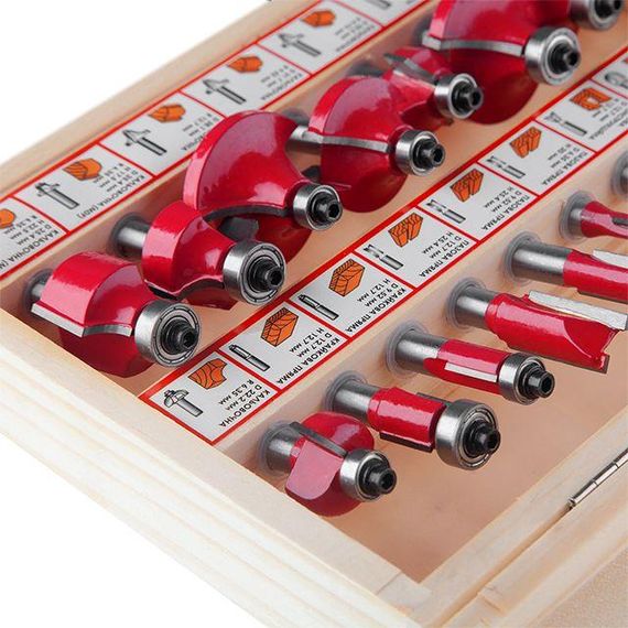 Набір фрез для деревини, 18 од. INTERTOOL HT-0073 | Зображення 4