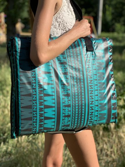 Сумка коврик трансформер пляжная 4Profi зеленая 18194