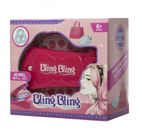 Стразы для волос Bling Bling Бриллиантовый стайлер – степлер для украшения стразами для девочек | Зображення 5