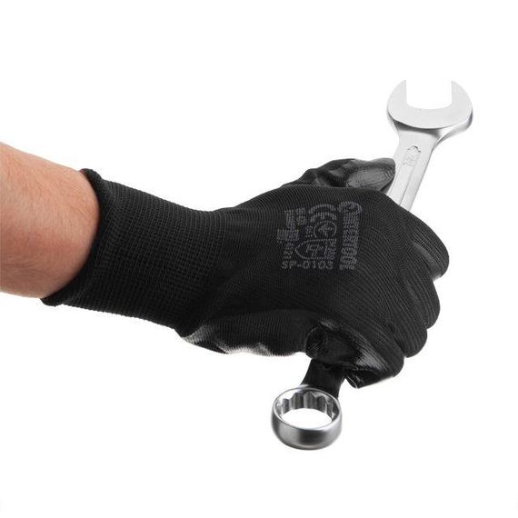 Рукавичка трикотажна, синтетична з нітриловим покриттям, 10" INTERTOOL SP-0103 | Зображення 1