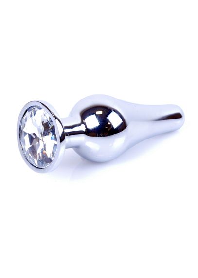 Анальна пробка - Jewellery Silver Long Plug Clear | Зображення 1