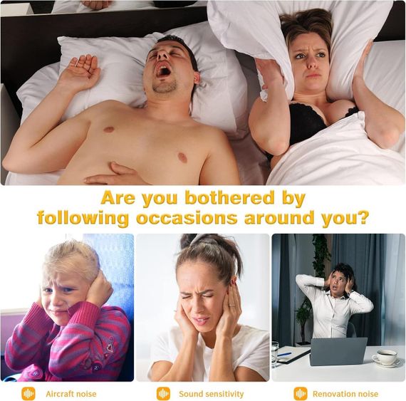 Беруші Naradoo 32дБ силіконові багаторазові для сну, шумозахисту, подорожей, плавання, концертів, кейс | Зображення 3