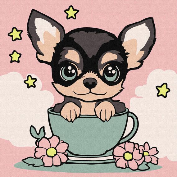 Картина за номерами "Милий цуцик" KHO6270, 25х25 см