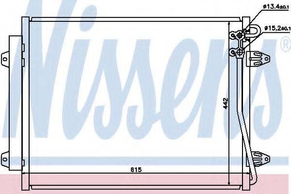 Конденсатор кондиціонера VOLKSWAGEN PASSAT (вир-во Nissens) NISSENS 94832 на VW PASSAT (362)
