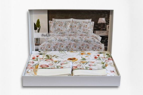 Постільна білизна Moss Digital Satin 200 x 220 см  Buket | Зображення 4