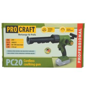 Пистолет для герметика аккумуляторный Procraft PC20 (Без АКБ и ЗУ)