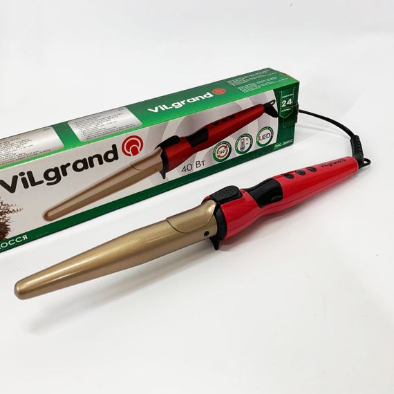 Плойка спиральная для завивки волос ViLgrand VHC-3041LC 40 Вт, Плойка для волос с комфортом LK-43 | Зображення 8