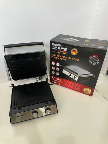 Электрогриль контактный  прижимной со съемными пластинами 3500W Zepline ZP-086 | Зображення 3