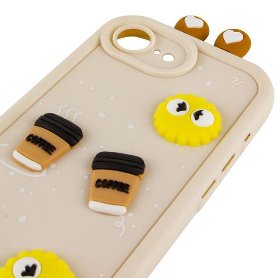 Чехол TPU Toys Case with Ears для Apple iPhone 16e (6.1") Sand | Зображення 3