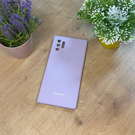 Чехол-накладка силикон с микрофиброй Samsung Galaxy Note 10 Plus  Фиолетовый