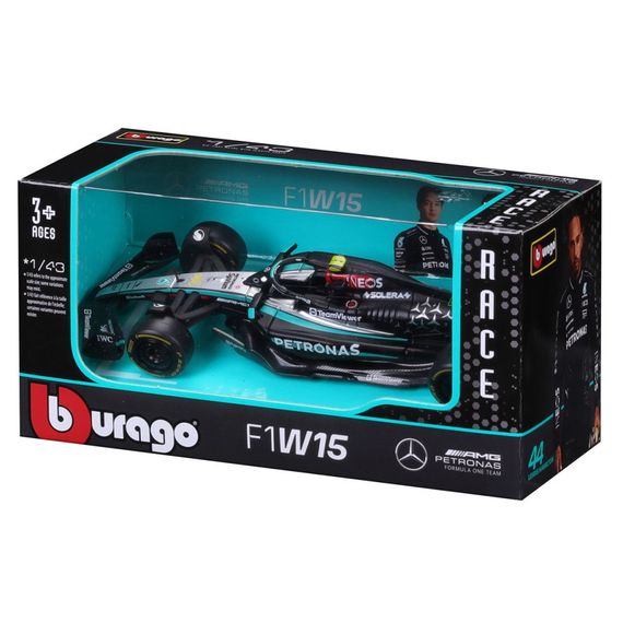 Коллекционная автомодель Mercedes-AMG F1 W15 Performance (2024) Bburago 18-38208, 1:43 масштаб