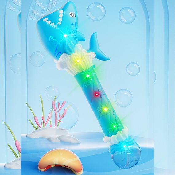 Пістолет з мильними бульбашками H038 Shark + bottle 50ml Light Blue | Зображення 2