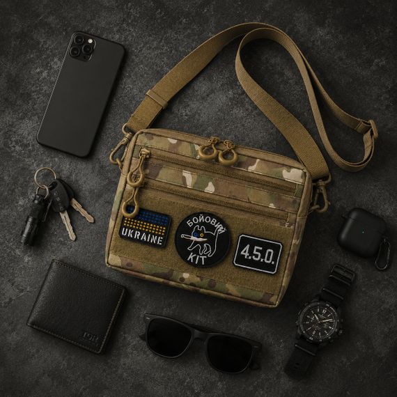 Чоловіча тактична сумка Multicam EDC Cordura 600D, сумка для патчів і шевронів мультікам CW-44 | Зображення 2