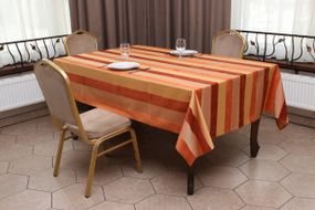 Скатертина Kayra "Шенілова смужка" кольорова, 165×300 см